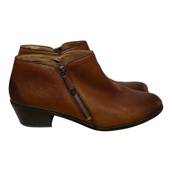 Vionic Shoes - Vionic Brown Leather Side Zip Ankle Booties Women's Size 10 Orthotic Shoes